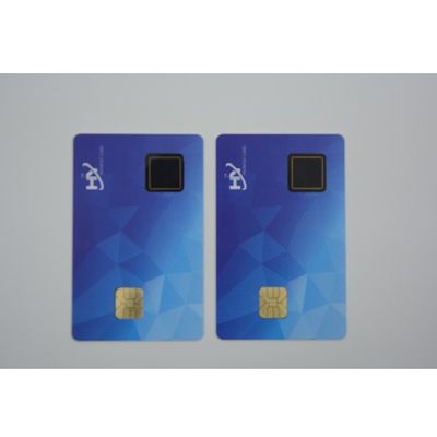 충전식 지문 은행 카드 1.2mm 두께 13비트 버튼